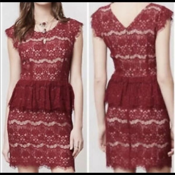 Maeve Peplum Lace Dress - Large - Picture 13 of 14